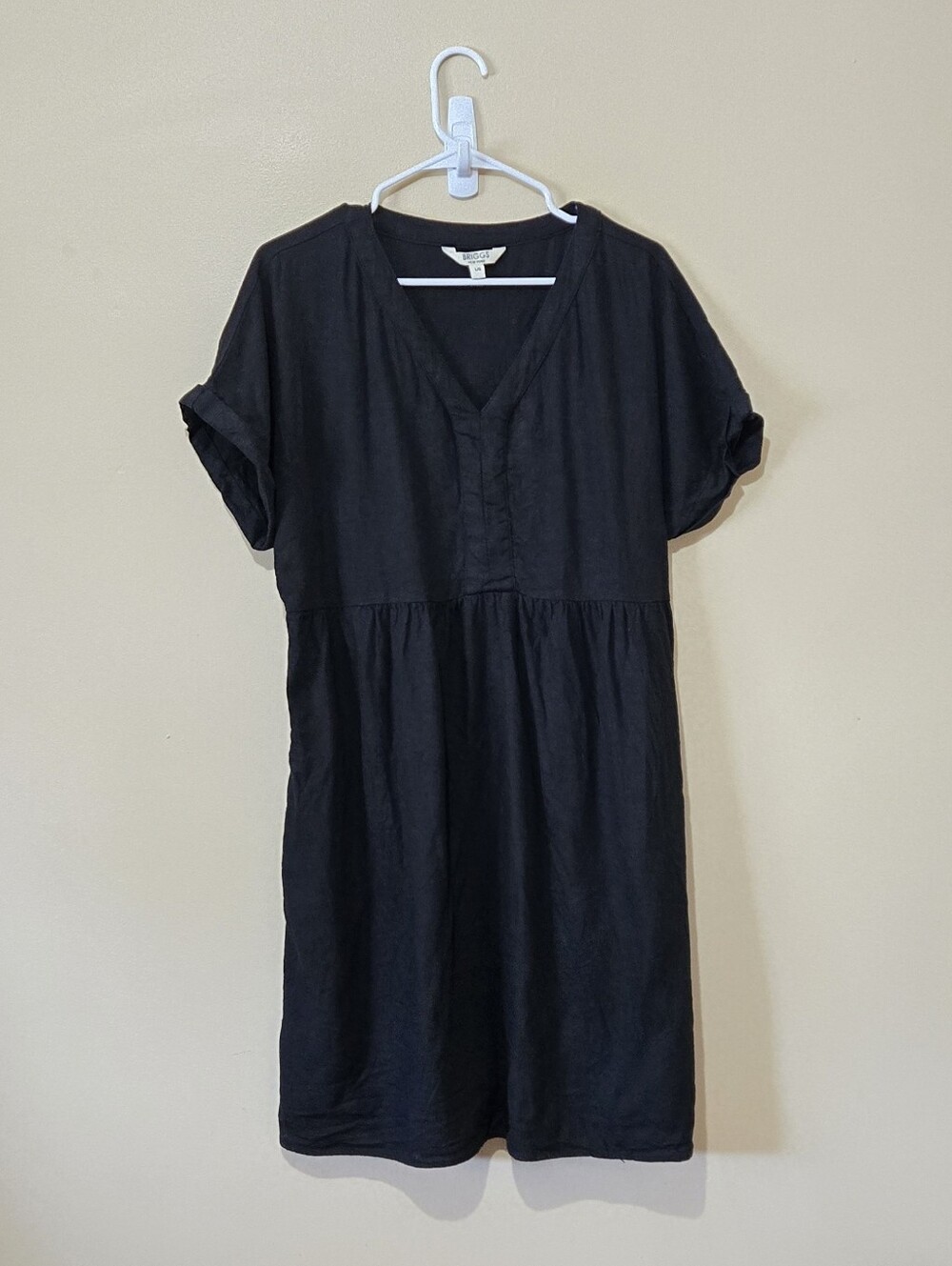 Briggs Linen Blend Dress Black